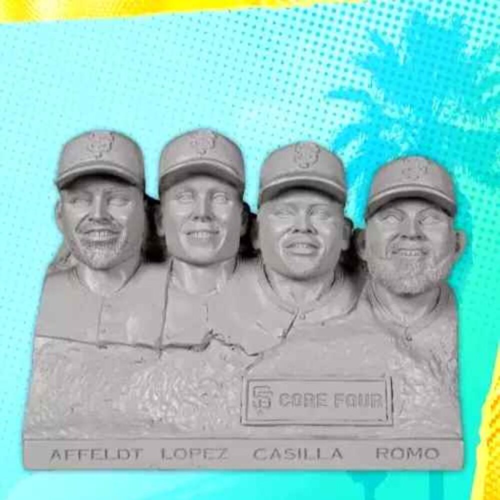 NIB San Francisco SF Giants 2024 Core Four Statue Affeldt Lopez Casilla Romo